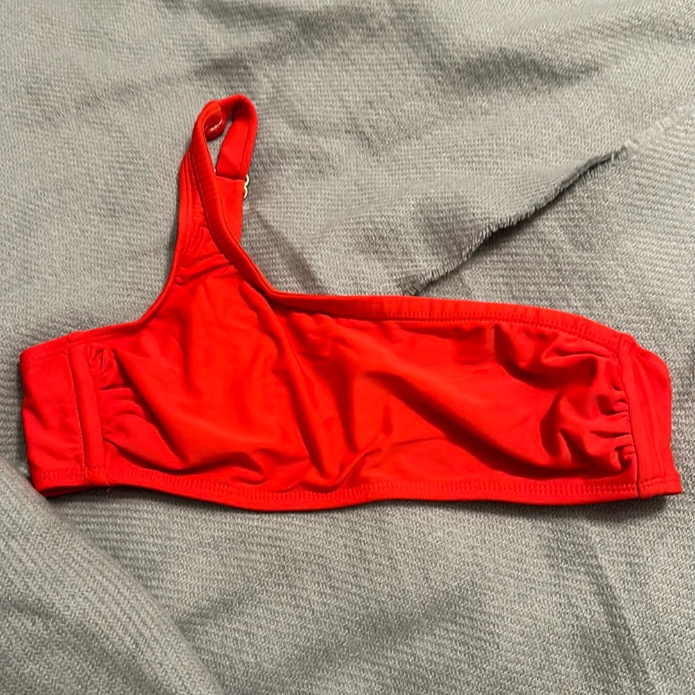 one strap sexy bikini top red medium